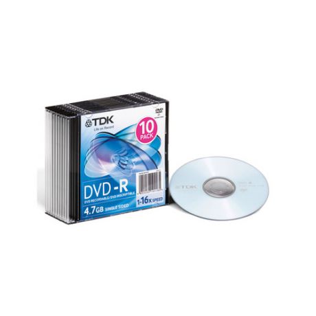 DVD-R, TDK, 4.7 Gb, 120 min, 16X, slim