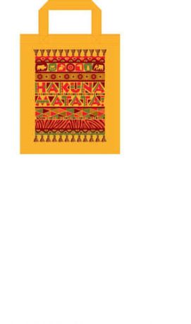 Сумка текстильная ARTEFLY Hakuna Matata 42*35см желтая AFSB-AN4-YE