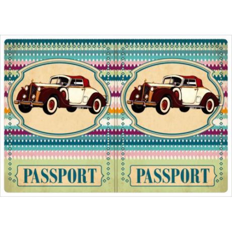 Феникс Презент Обложка для паспорта "Ретро авто" ПВХ 13,3*19,1см. 35688