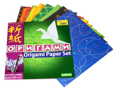 Набор цветной бумаги, Альт, "Цветные узоры" для оригами, А4, 24 листа, для оригами