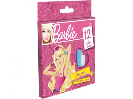 Мелки восковые 12 цв. Barbie в блистере BRDLR-12S-2012B
