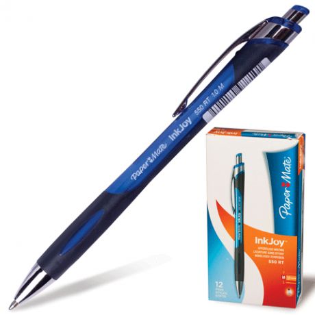 Ручка, шариковая, автоматическая, PAPER MATE, "InkJoy 550", 1,0 мм, синяя