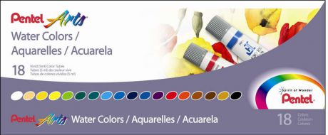 Акварель Pentel Water Colours, 18 цветов