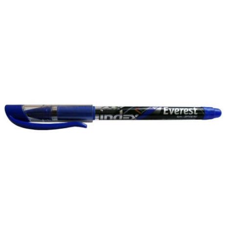 Ручка, шариковая, INDEX Everest пластиковый полупрозрачный корпус, масляные чернила, 0,5мм, синяя IBP308/BU