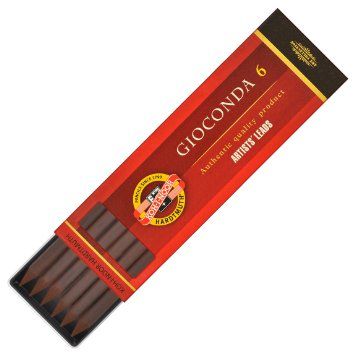Сепия K-I-N "Gioconda" темно-коричневая 6шт в пластик. пенале 4378