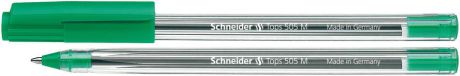Ручка, шариковая, Schneider ,TOPS 505M, прозрачный корпус, зеленая
