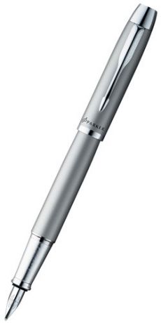 Ручка перьевая Parker IM Metal F221 (S0856200) Silver CT F перо сталь нержавеющая подар.кор.