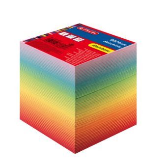 Блок бумаги, Herlitz, (Куб бумажный,) Rainbow, 9x9x8.5, 800 л., цв., на склейке