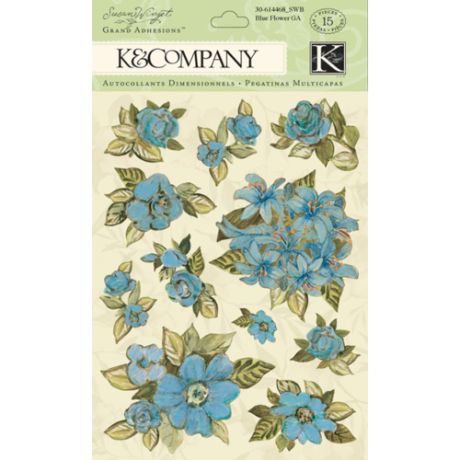 KeCOMPANY Стикеры-украшения: Голубые цветы, Мир растений KCO-30-614468