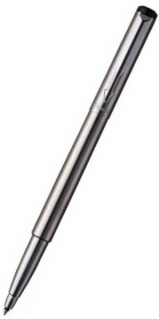 Ручка роллер Parker Vector Steel Т03 (S0723490) M синие чернила подар.кор.