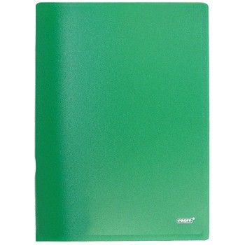 Папка пластиковая с прижимом, Proff Next А4 0,60мм с торцевым и внутренним карманом, зеленая