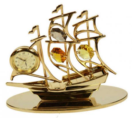 Сувенир Фигурка декоративная Кораблик с часами