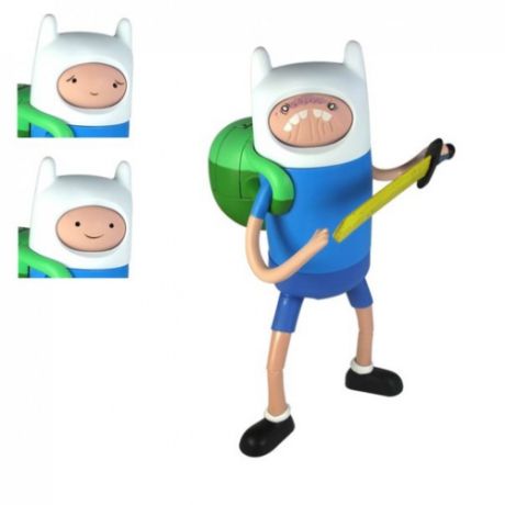 МУЛЬТ-КУЛЬТ Фигурка Adventure Time - Finn с меняющимся выражением лица (14см)