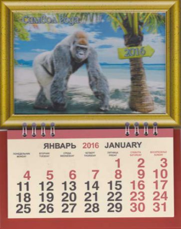 Календарь,-фоторамка, Каро, 2016 год, СГ На пляже