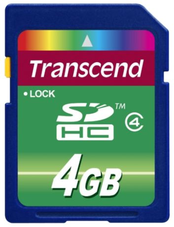 Transcend Карта памяти 4Gb Secure Digital Card class 4 Transcend TS4GSDHC4