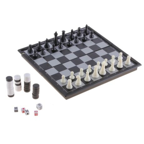 НИ 3в1 Шахматы, шашки, нарды магнитные (624696)