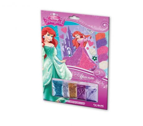 Набор для творчества Оригами Чудо-творчество Disney Princess™ Аппликация из песка Ариэль в замке 21*30 см.