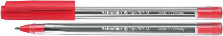 Ручка, шариковая,Schneider ,TOPS 505M, прозрачный корпус,красная
