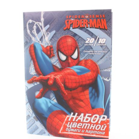 Набор цв. бумаги А4 20л. 20цв. Академия групп "Spider-man" VQ-SM4F49,SM4F50