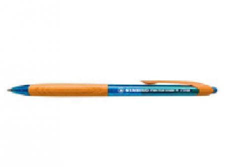 Ручка, шариковая, автоматическая, Stabilo, Performer + F синяя (темно-оранжевый корпус)