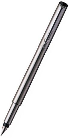 Ручка перьевая Parker Vector Steel F03 (S0723480) F перо сталь нержавеющая подар.кор.