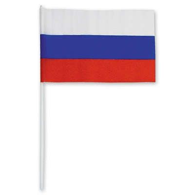 Флаг России большой 75*120см (белый/синий/красный) древко 120см