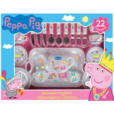Игрушка, Набор посуды Peppa Pig Принцесса Пеппа 22 предмета