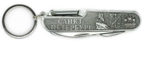 Сувенир, Нож складной СПб - Медный Всадник (металл)