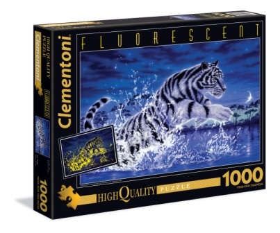 Пазл Clementoni Флуоресцентный 1000эл 69*50см Кентаро Нишино Прыжок тигра