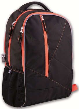 Рюкзак молодежный Феникс+ Черный+Оранжевый 46*31*17см 41023