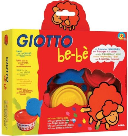 Набор д/творчества GIOTTO Be-Be Super Finger Colours (3шт пальч. краски , спонжи, фартук) 460700