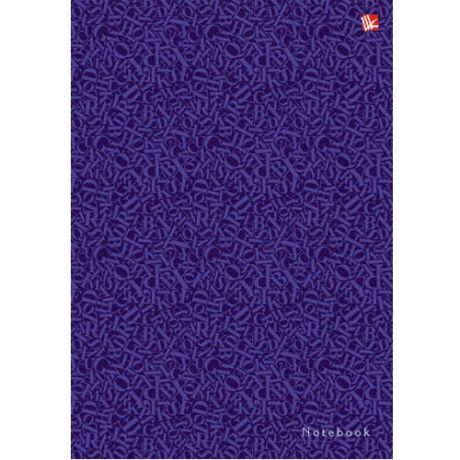 Записная книжка, Эксмо А5 (145*210) 80л. Книги для записей Офисный стиль. Буквенный орнамент (фиолетовый) твердая обложка