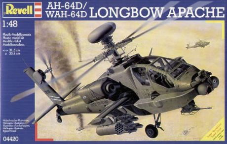 Модель, сборная, Revell, Вертолет, Apache, AH-64D, British/US army, 1:72