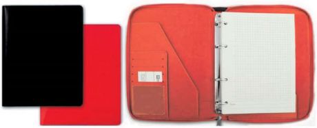 Органайзер, Феникс+, А5+ (175*230мм), 320стр (160 страниц +160 страниц (сменныйблок) Черно/Красный, твердая обложка на молнии