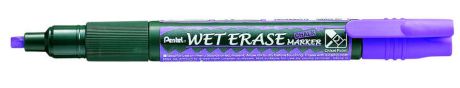 Маркер, Pentel Wet Erase Жидкий мел фиолетовый, двусторонний пишущий узел, 2-4мм