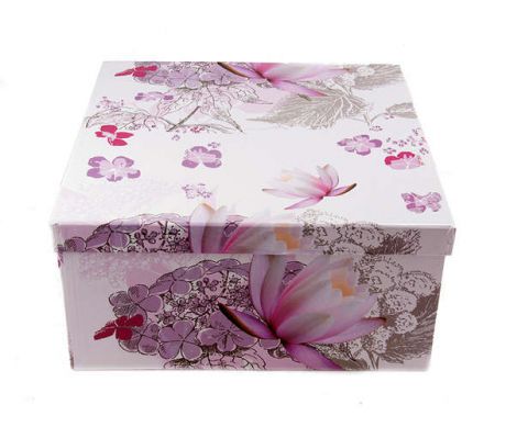 Коробка для подарков Цветок лотоса (квадратная) 17*17*10,5см