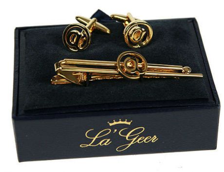 Сувенир, Подарочный набор LA GEER: заколка для галстука, запонки