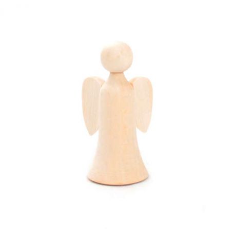 Заготовка деревянная для творчества, Фигурка ангела (крылья липа) h=7см