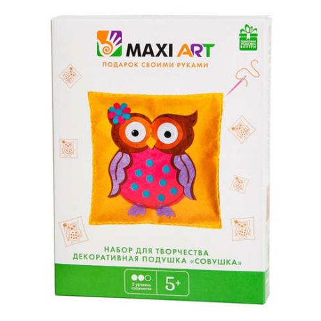 Набор для творчества, Maxi Art, Декоративная Подушка Совушка MA-A0085