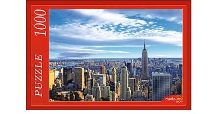 Паззл РЫЖИЙ КОТ 1000эл 68,5*48,5см Панорама Нью-Йорка КБ1000-6878