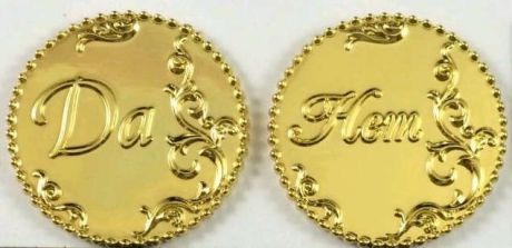 Сувенир, АКМ, Монета металлическая Да-Нет d=2,6 цв.золото