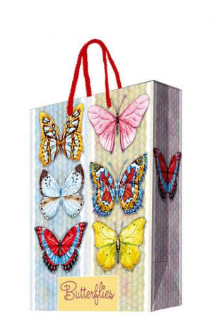Пакет подарочный, Феникс Презент, Тропические бабочки 17,8*22,9*9,8см 44183