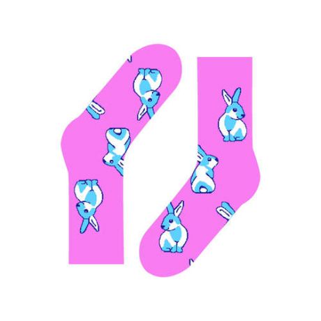 Дизайнерские носки St.Friday,размер 42-46, фуксия