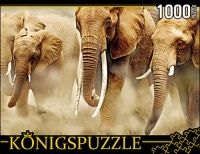 Пазл Konigspuzzle 1000 эл 68,5*48,5см Стадо слонов КБК1000-6464