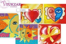 Набор для творчества, Tukzar, Алмазная мозаика по номерам Сердца 20*20см