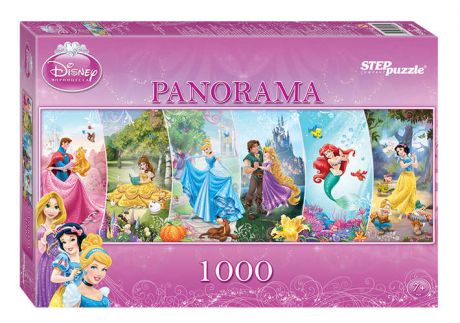 Пазл Step puzzle 1000эл. 83*41,5см Disney Принцессы (Панорама) 79450