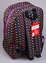 Рюкзак школьный Neon Hearts 40*30*14см Черный с сердечками и неоновый фиолетовый 7033780