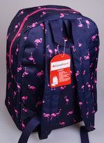 Рюкзак школьный Neon Flamingo 40*30*14см Темно-синий с фламинго и неоновый розовый 7033781