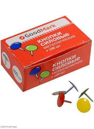 Кнопки силовые GoodMark, 100шт, цветные, в картон.уп. 13-HighHope (HH)-P036204