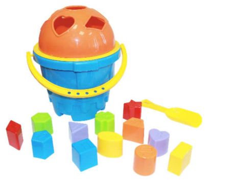 Игрушка, Пластмастер Развивающая игрушка: Сортер-ведро Крепость